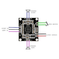 PAM8610 2x15W Stereo D Class Amfi Amplifikatör Kartı - Thumbnail