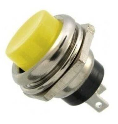 PBS-26B Metal Push Buton (IC-180) - 16mm, Sarı