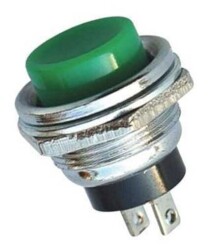 Çin - PBS-26B Metal Push Buton (IC-180) - 16mm, Yeşil Çin - PBS-26B Metal Push Buton (IC-180) - 16mm, Yeşil