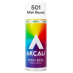 Akçalı - Permolit Akçalı Sprey Boya - 400mL, Mat Beyaz