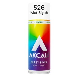 Akçalı - Permolit Akçalı Sprey Boya - 400mL, Mat Siyah