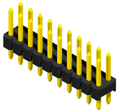 Pin Header ( 20 pin, 2x10 ) - Erkek - 2.54mm - THT