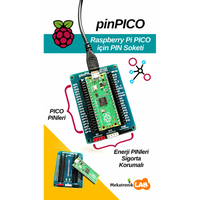 pinPICO Raspberry Pi PICO için Kolay Bağlantı Paketi
