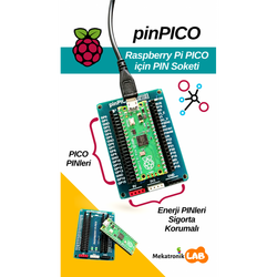 mekatronikLab - pinPICO Raspberry Pi PICO için Kolay Bağlantı Paketi mekatronikLab - pinPICO Raspberry Pi PICO için Kolay Bağlantı Paketi