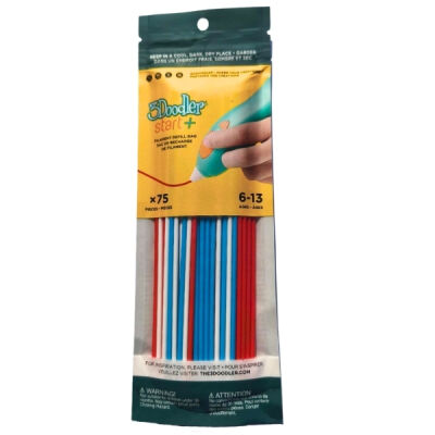 PLA Stars and Stripes Mixed Pack Filament - 75 Ad, 3DS-ECO-MIX1-75, Start+