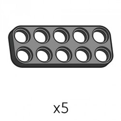 Robotis - Plate (SPD-2b5(K)) | Robotis DREAM Uyumlu Plaka - SİYAH | 5 Adet