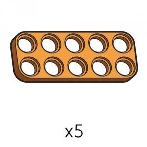 Plate (SPD-2b5(O)) | Robotis DREAM Uyumlu Plaka - TURUNCU | 5 Adet