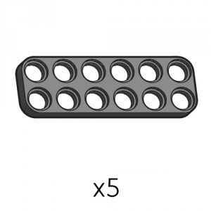 Plate (SPD-2b6(K)) | Robotis DREAM Uyumlu Plaka - SİYAH | 5 Adet