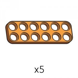Plate (SPD-2b6(O)) | Robotis DREAM Uyumlu Plaka - TURUNCU | 5 Adet