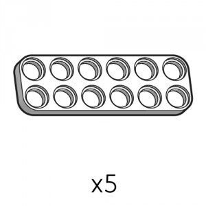 Plate (SPD-2b6(W)) | Robotis DREAM Uyumlu Plaka - BEYAZ | 5 Adet