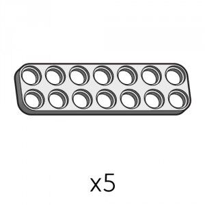 Plate (SPD-2b7(GR)) | Robotis DREAM Uyumlu Plaka - GRİ | 5 Adet