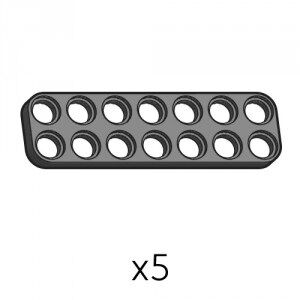 Plate (SPD-2b7(K)) | Robotis DREAM Uyumlu Plaka - SİYAH | 5 Adet