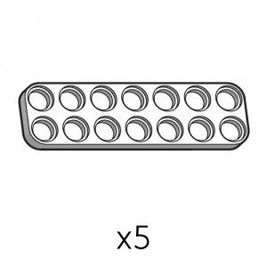 Plate (SPD-2b7(W)) | Robotis DREAM Uyumlu Plaka - BEYAZ | 5 Adet