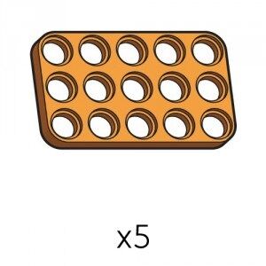 Plate (SPD-3b5(O)) | Robotis DREAM Uyumlu Plaka - TURUNCU | 5 Adet