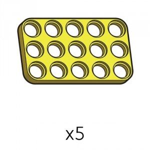 Plate (SPD-3b5(Y)) | Robotis DREAM Uyumlu Plaka - SARI | 5 Adet