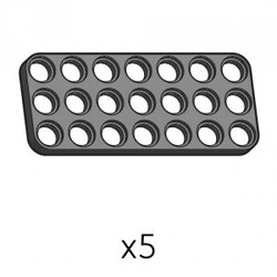 Robotis - Plate (SPD-3b7(K)) | Robotis DREAM Uyumlu Plaka - SİYAH | 5 Adet