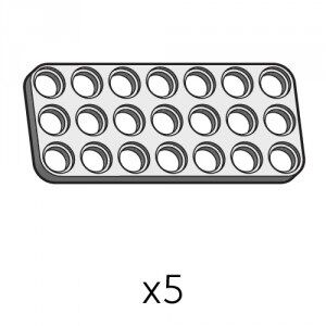 Plate (SPD-3b7(GR)) | Robotis DREAM Uyumlu Plaka - GRİ | 5 Adet