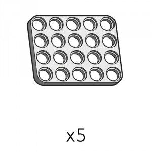 Plate (SPD-4b5(GR)) | Robotis DREAM Uyumlu Plaka - GRİ | 5 Adet