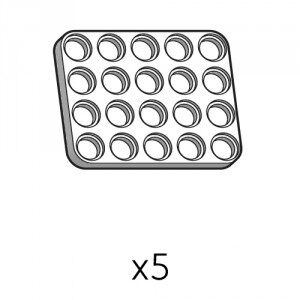 Plate (SPD-4b5(W)) | Robotis DREAM Uyumlu Plaka - BEYAZ | 5 Adet