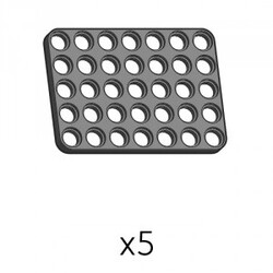 Robotis - Plate (SPD-5b7(K)) | Robotis DREAM Uyumlu Plaka - SİYAH | 5 Adet