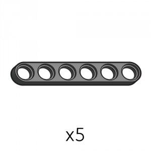 Plate (SPI-1b6(K)) | Robotis DREAM Uyumlu Plaka - SİYAH | 5 Adet