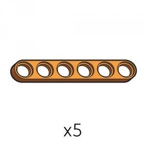 Plate (SPI-1b6(O)) | Robotis DREAM Uyumlu Plaka - TURUNCU | 5 Adet