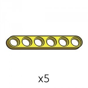 Plate (SPI-1b6(Y)) | Robotis DREAM Uyumlu Plaka - SARI | 5 Adet