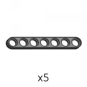 Plate (SPI-1b7(K)) | Robotis DREAM Uyumlu Plaka - SİYAH | 5 Adet