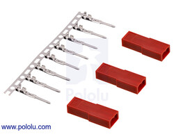 Pololu - Pololu JST RYC Konnektör Paketi - 3 adet Erkek (BEC Konektör) PL-1935