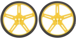 Pololu - Pololu Tekerlek Çifti 70x8mm, Sarı PL-1427 Pololu - Pololu Tekerlek Çifti 70x8mm, Sarı PL-1427