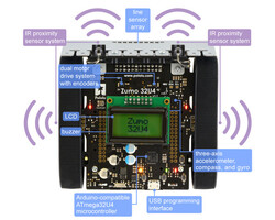 Pololu Zumo Robot 32U4 (75:1 HP Motor Monteli) PL-3126 - Thumbnail