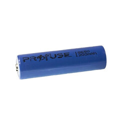 Profuse - Profuse 18650 Li-ion (Lityum iyon) Şarjlı Pil - 3.7V, 1200mAh, Başlı
