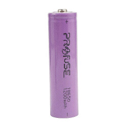 Profuse 18650 Li-ion (Lityum iyon) Şarjlı Pil - 3.7V, 1200mAh, Başlı