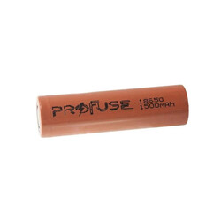 Profuse - Profuse 18650 Li-ion (Lityum iyon) Şarjlı Pil - 3.7V, 1500mAh, Başsız