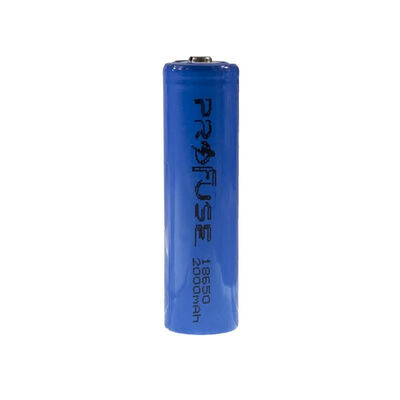 Profuse 18650 Li-ion (Lityum iyon) Şarjlı Pil - 3.7V, 2000mAh, Başlı