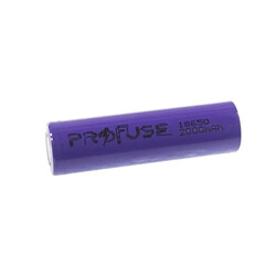 Profuse - Profuse 18650 Li-ion (Lityum iyon) Şarjlı Pil - 3.7V, 2000mAh, Başsız