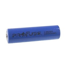 Profuse - Profuse 18650 Li-ion (Lityum iyon) Şarjlı Pil - 3.7V, 2400mAh, Başlı