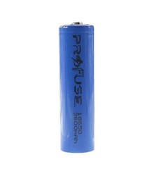 Profuse - Profuse 18650 Li-ion (Lityum iyon) Şarjlı Pil - 3.7V, 2600mAh, Başlı