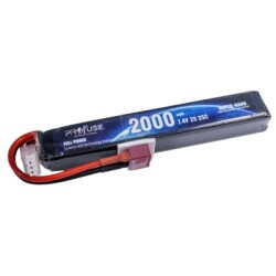 Profuse - Profuse 2S 7.4V Airsoft Lipo (Li-Po) Lityum Polimer Batarya - 2000mAh, 25C