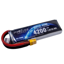Profuse - Profuse 2S 7.4V Lipo (Li-Po) Lityum Polimer Batarya - 4200mAh, 40C