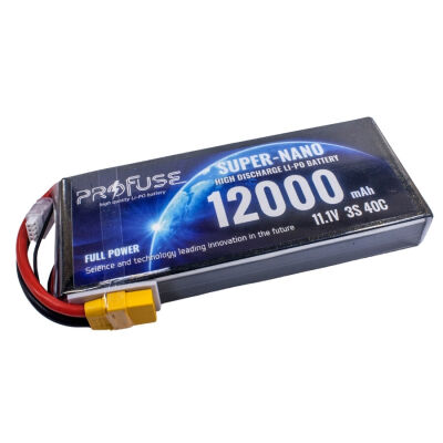 Profuse 3S 11.1V Lipo (Li-Po) Lityum Polimer Batarya - 12000mAh, 40C