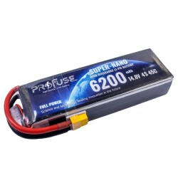 Profuse - Profuse 4S 14.8V Lipo (Li-Po) Lityum Polimer Batarya - 6200mAh, 45C
