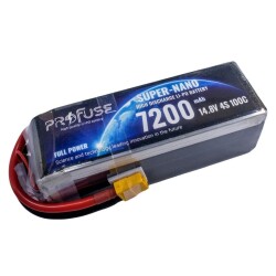 Profuse - Profuse 4S 14.8V Lipo (Li-Po) Lityum Polimer Batarya - 7200mAh, 100C