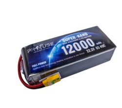 Profuse - Profuse 6S 22.2V Lipo (Li-Po) Lityum Polimer Batarya - 12000mAh, 40C