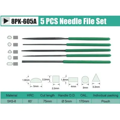 ProsKit 8PK-605A 5 Parça Hassas Eğe Seti 