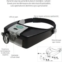 ProsKit MA-016 Kafa Tipi LED Işıklı Büyüteç - Thumbnail