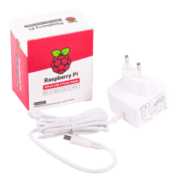 Raspberry Pi 4 Lisanslı Beyaz Güç Adaptörü -5 Volt 3 Amper - Thumbnail