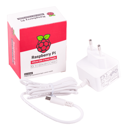 Raspberry Pi 4 Lisanslı Beyaz Güç Adaptörü -5 Volt 3 Amper