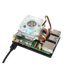 Waveshare - Raspberry Pi 5 için ICE Tower CPU Soğutma Fanı - Düşük Profilli , 27034