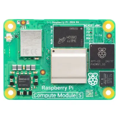 Raspberry Pi Compute Module CM5 2GB RAM - eMMC Flash 64GB, WiFi Modül DAHİL